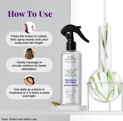 Rosemary &Rice Water Hair Growth Spray. Buy 1 Get 2 Free.